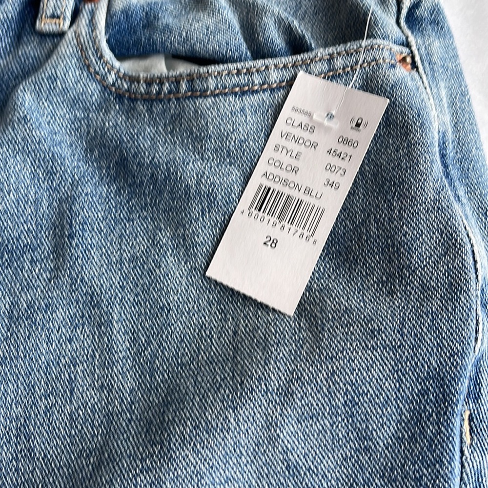 New Pacsun distressed denim blue jeans ultra  high‎ rise slim 28 - Picture 5 of 6